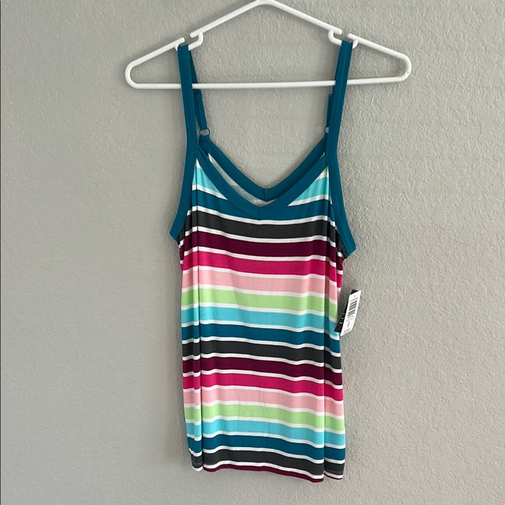 Striped Multicolor Women's Tank Top